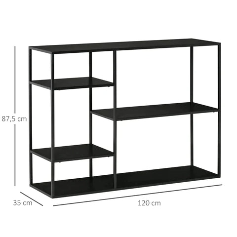 Rootz Storage Rack - Free-standing Shelf - 4 Open Shelves -  Living Room - Garage - Warehouse - Home - Office - 120 cm x 35 cm x 87.5 cm