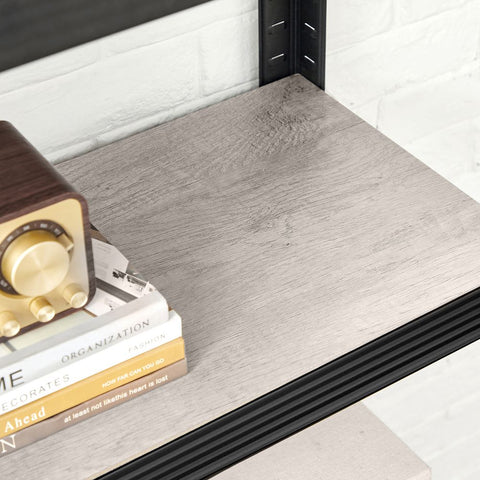 Rootz Storage Rack - Set Of 2 Storage Racks - Industrial Storage Racks - Steel Storage Racks - Natural Black - 30 x 75 x 150 cm