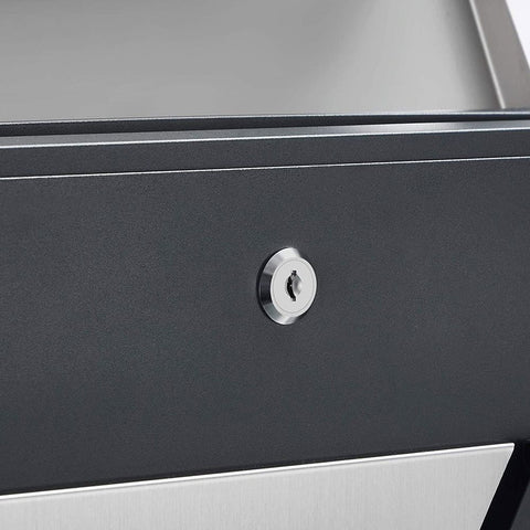 Rootz Mailbox - Wall Letterbox - Wall-mounted Mailbox - Post-Mounted Mailbox - Mailbox For Letters - With Viewing Window - Silver Anthracite - 37 x 10.5 x 37 cm