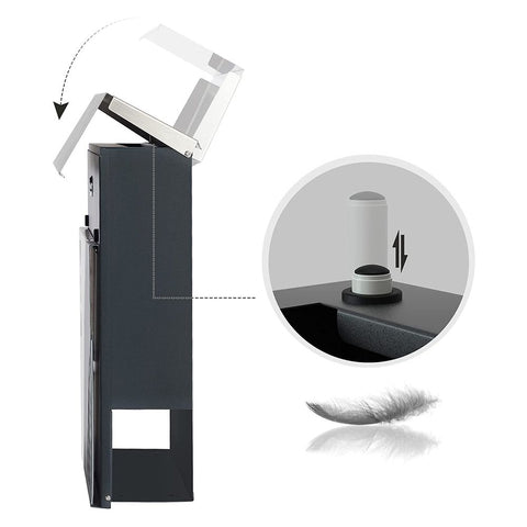 Rootz Mailbox - Wall Letterbox - Wall-mounted Mailbox - Post-Mounted Mailbox - Mailbox For Letters - With Viewing Window - Silver Anthracite - 37 x 10.5 x 37 cm