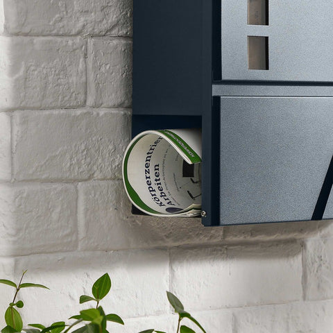 Rootz Mailbox - Wall Letterbox  -Wall-Mounted Mailbox - Post-Mounted Mailbox - Mailbox For Letters - Anthracite - 7 x 10.5 x 37 cm