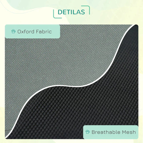 Rootz Pet Bed - Dog Bed - Outdoor Dog Lounger - Bed With Canopy - UV Protection - Breathable - Grey - 122 x 92 x 108 cm