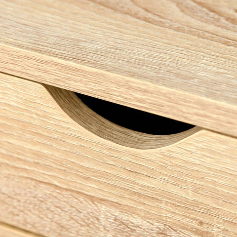 Rootz Desk -  Desk With Drawer And Shelf - Large Storage Space - E1 Chipboard - Metal Frame - Natural - 80 x 50 x 100 cm