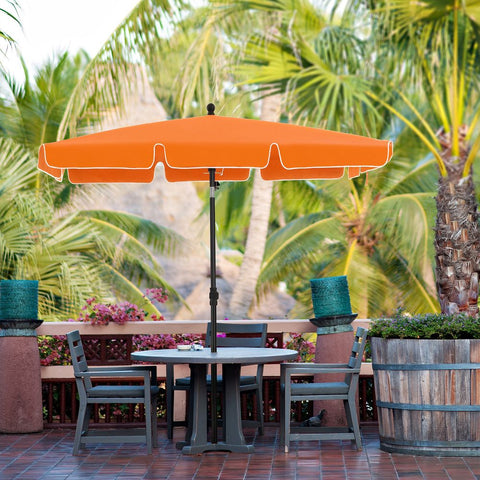 Rootz Parasol - Beach Umbrella - Market Umbrella - Garden Umbrella - Foldable Garden Umbrella - Outdoor Parasol - Garden Parasol - Sunshade Parasol - Umbrella Parasol - Orange - 2 x 1.25 m