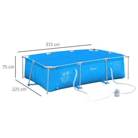 Rootz Frame Pool - Frame Swimming Pool - Swimming Pool - Pool - Blue