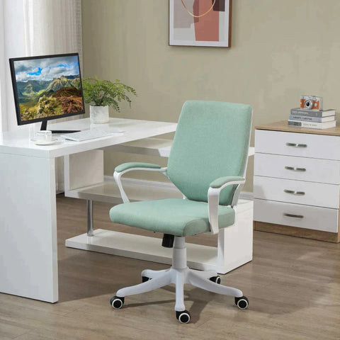 Rootz Office Chair - Desk Chair - Home Office - Chair With Rocker Function - Green/White - 62x69x92-100 Cm