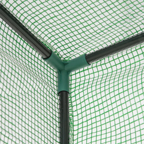 Rootz Greenhouse - Tomato House - Cold Frame with Rolling Door - Steel - Plastic - Green - 100x50x150cm