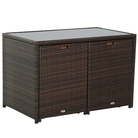 Rootz Garden Furniture Set - Garden Furniture - Furniture Set - Brown/Khaki