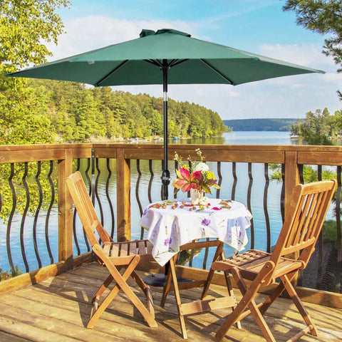 Rootz Parasol - Folding Umbrella - Garden Parasol - Garden Umbrella - Aluminum - Dark Green