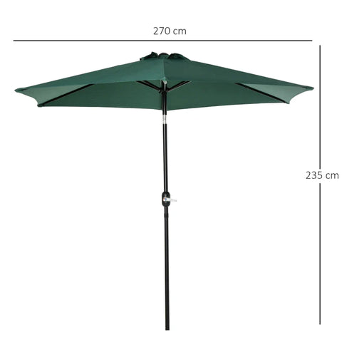 Rootz Parasol - Folding Umbrella - Garden Parasol - Garden Umbrella - Aluminum - Dark Green