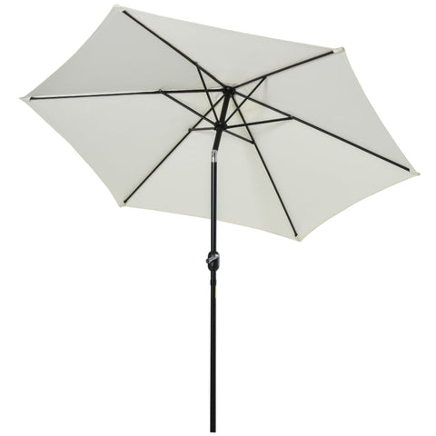 Rootz Parasol - Folding Umbrella - Garden Parasol - Garden Umbrella - Aluminum - Cream White