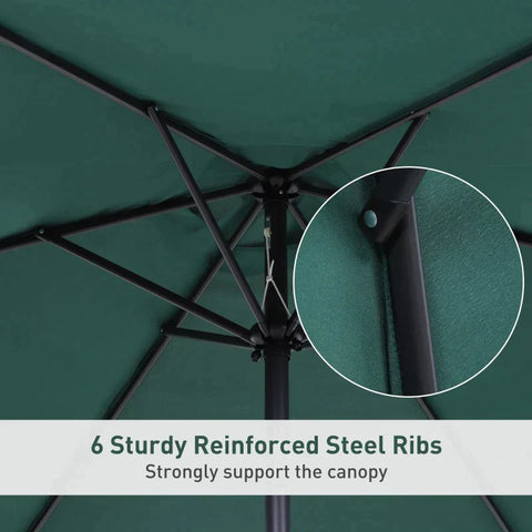 Rootz Parasol - Folding Umbrella - Garden Parasol - Garden Umbrella - Aluminum - Dark Green