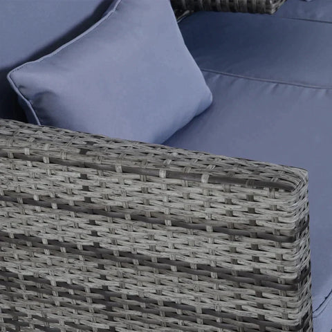 Rootz Double Sofa - Garden Sofa - Garden Furniture - Garden Set - Seater Sofa - 2 x Stool Cushions