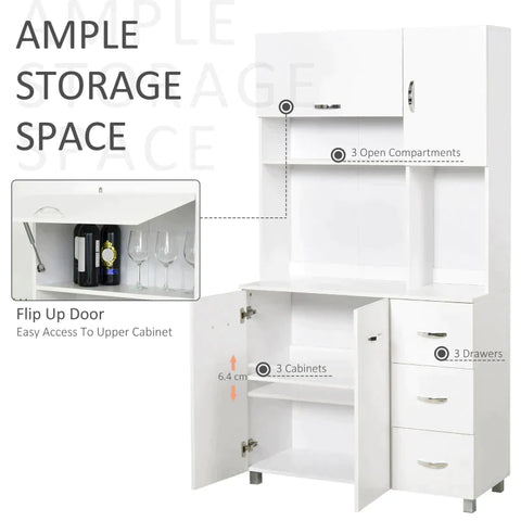 Rootz Kitchen Cabinet - Kitchen Storage - Storage Cabinet - Kitchen  Storage Cabinet - Cupboard Cabinets - White