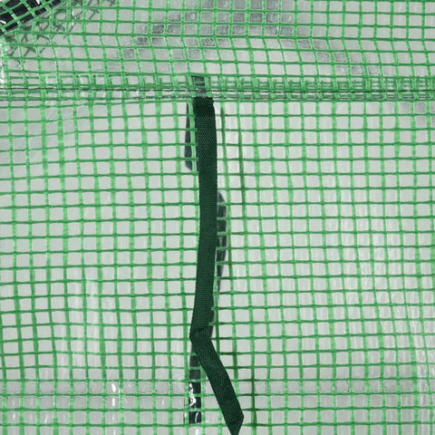 Rootz Foil Greenhouse - Walk-in Greenhouse With 8 Shelves - Tomato Greenhouse - Cold Frame With Door - Steel - PE Plastic - Green - 143 x 138 x 195 cm