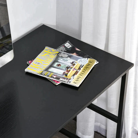 Rootz Desk - Computer Table - Office Table - Study Writing Table - Storage Shelf - Black - 120 cm x 60 cm x 75 cm