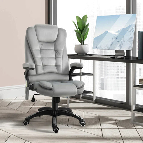 Rootz Office Chair - Massage Chair - Gaming Chair - Executive Chair - Ergonomic Swivel Chair - Height-adjustable - Grey