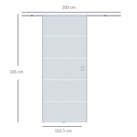 Rootz Glastür – Schiebetür – Glasschiebetür – 900 x 2050 mm