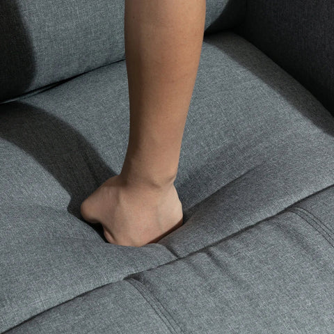 Rootz Massage Chair - Stand-up Aid - Relaxation Chair - Vibration Heads - Tilt Function - Linen Look - Gray - 98L x 96W x 105H cm