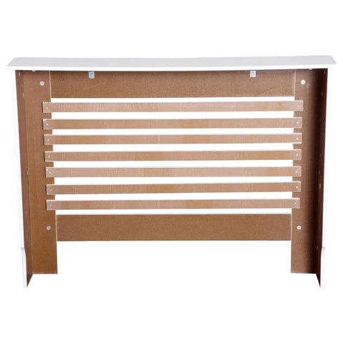 Rootz Radiator Cover - Heating Cover - Wood Radiator Cover - White - 112 x 19 x 81 cm
