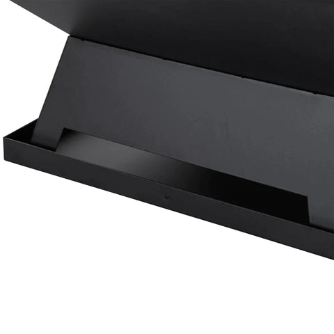 Rootz Fire Pit - Fire Bowl - Fire Basket - Fire Table - Round Fire Pit - For Garden Camping -  BBQ - With Poker Spark Protection - Steel - Black - 45 x 45 x 34 cm