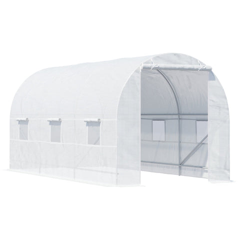 Rootz Foil Greenhouse - Greenhouse - Plant House - Walk-in Greenhouse - White - 4.5Lx2Wx2H m