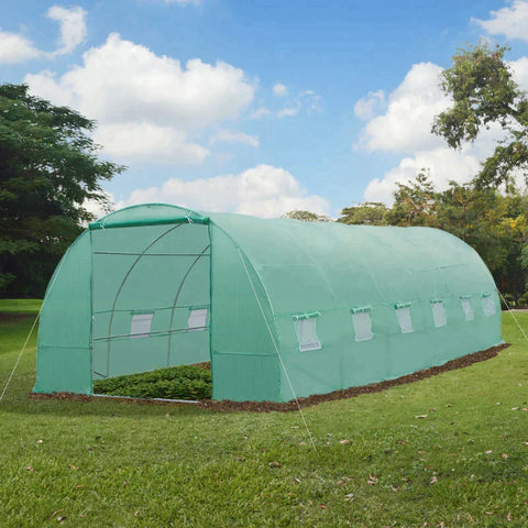 Rootz Tomato Greenhouse - Foil Greenhouse - Greenhouse - Tunnel Cold Frame - Green - 800 x 300 x 200 CM