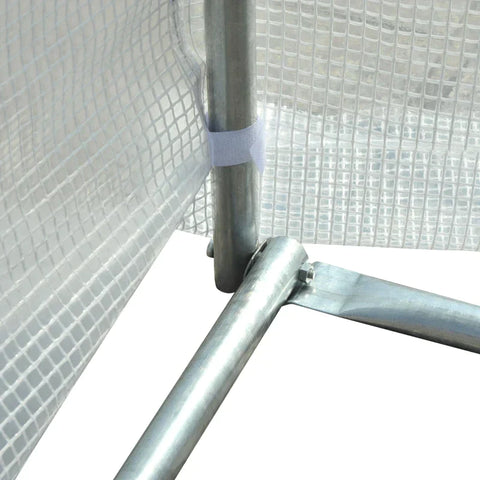 Rootz Foil Greenhouse - Polytunnel Greenhouse - Greenhouse - Plant House - Walk-in Greenhouse - Zippered Door - White - 6 X 3 X 2m