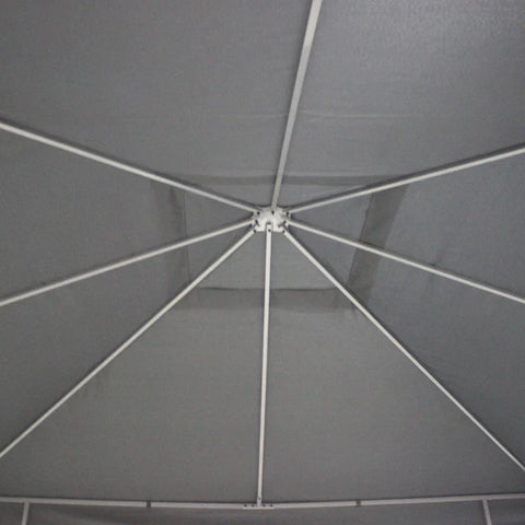 Rootz Gazebo - Party Tent - Garden Gazebo - Party Gazebo - With Air Vent - Steel/Polyester - Grey - 3 x 3 x 2.5m