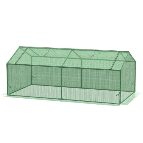 Rootz Greenhouse - Foil Greenhouse With Window - Tomato House - Cold Frame - Green - 180 x 90 x 70 cm