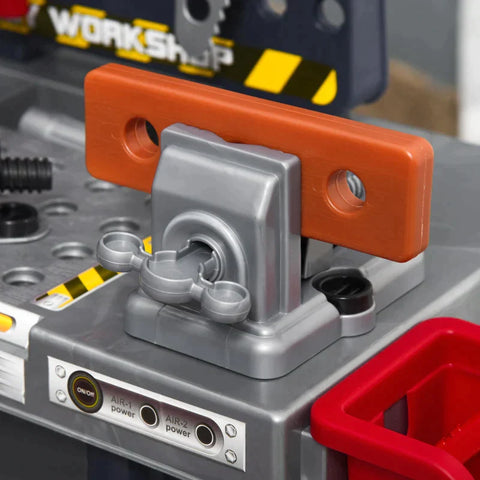 Rootz Workbench - Workbench Set - Children's Workbench Toy With 55 Accessories - Blue/Grey - 69L x 26.5W x 75H cm