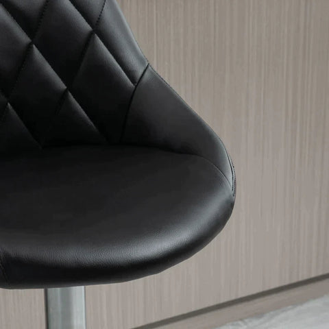 Rootz Barkruk - Barkruk Set - Krukken - Krukken Hoogte Verstelbaar - Zwart - 46,5 x 48 x 84,5-106,5 cm