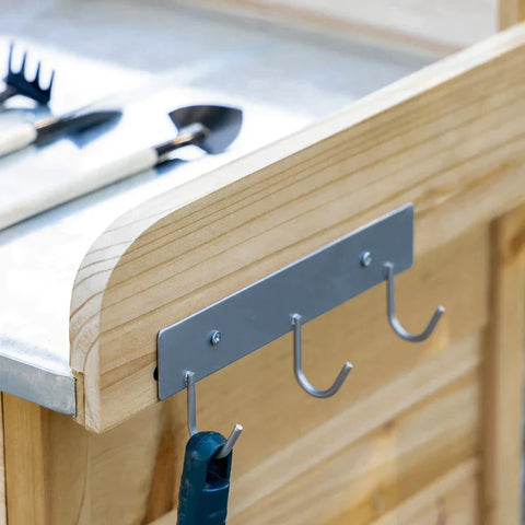 Rootz Pot Bench Table - Planting Table - Gardening Table - With Drawer - Garden Worktable - 112 x 45 x 125 cm