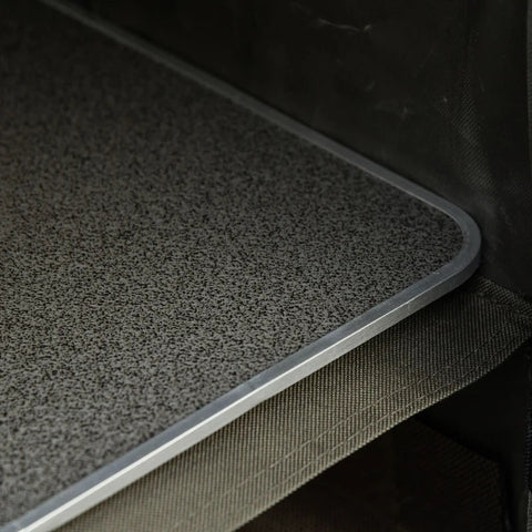 Rootz Camping Cupboard - Foldable Camping Kitchen Storage - Carrying Bag - 6 Shelves for BBQ Party - Steel - Oxford Fabric - Green - 57 x 94 x 109 cm