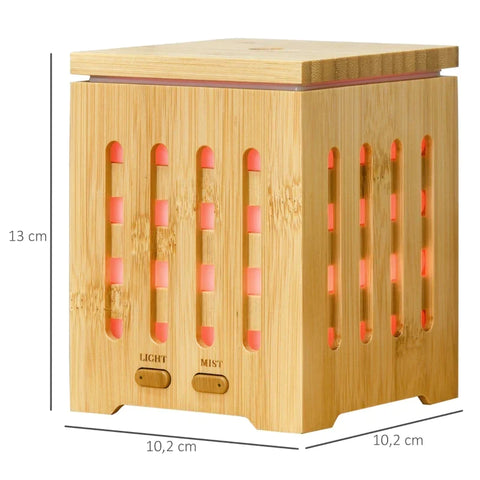 Rootz Aromadiffusor – mit Bambusgehäuse – 10,2 cm x 10,2 cm x 13 cm