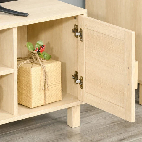 Rootz TV Dresser - TV Table - Dresser - TV Storage Cabinet - TV Cabinet - 2 Rattan Doors - 115 x 40 x 48 cm