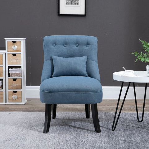Rootz Armchair - Elegant Armchair - TV Chair - Blue - 52.5 x 69 x 77 cm
