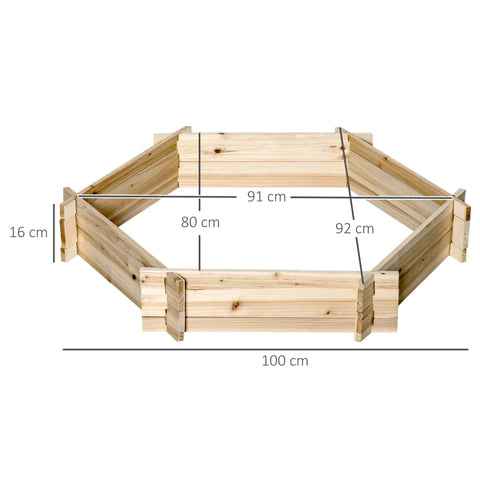Rootz Verhoogd Bed - Tuinbed - Tuinbed Planter - Bloembak - Hout - 100cm x 92cm x 16cm