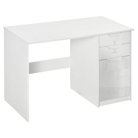 Rootz Desk - Computerbureau met 2 Laden - Modern Schrijfwerkstation - Thuis - Kantoor - Studie - Wit - 120 cm x 60 cm x 76 cm