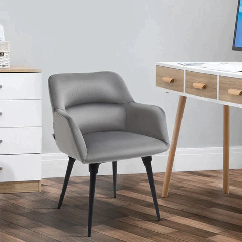 Rootz Sessel – Im Retro-Design – Samtoptik – Lesesessel – Grau – 59,5 cm x 59,5 cm x 78,5 cm