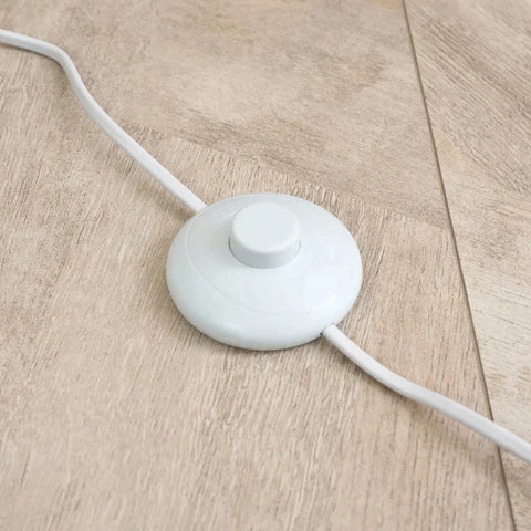 Rootz Floor Lamp - Tripod Floor Lamp - Modern Floor Lamp With E27 Socket - Living Room - Bedroom - Study - White + Gold - 53 cm x 53 cm x 144 cm