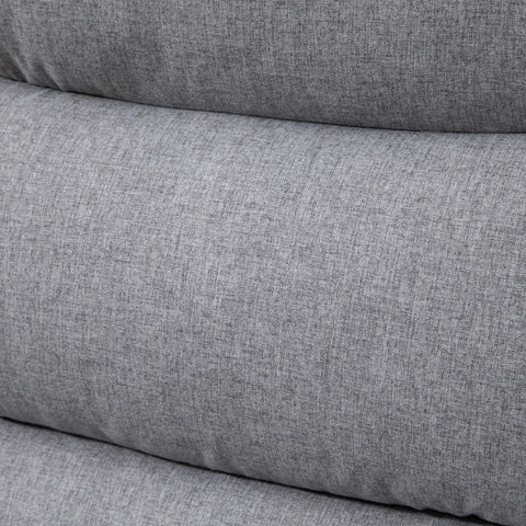 Rootz Recliner - Recliner With Reclining Function - Single Sofa - TV Recliner - Adjustable - Living Room - Bedroom - Linen Touch - Light Grey - 91 x 92 x 102 cm