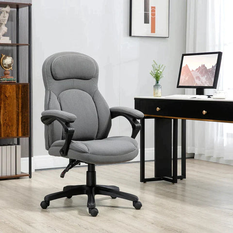 Rootz Office Chair - Desk Chair - Gaming Chair - With Castors Tilt Angle Of 149° - Polyester/Foam/Nylon - Grey - 71 cm x 69 cm x 122 cm