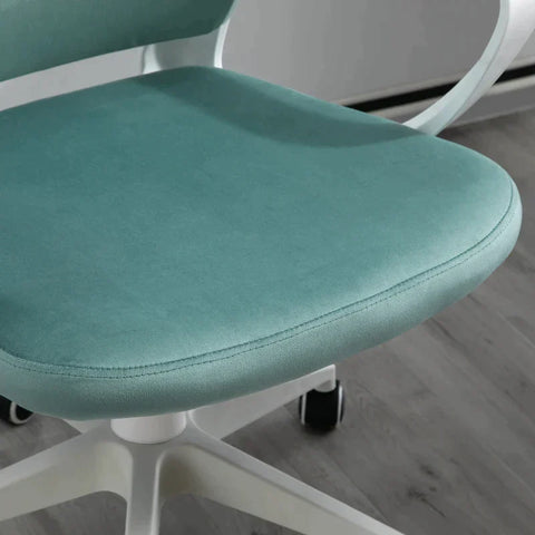 Rootz Office Chair - Rocker Function, Ergonomic Swivel Chair - Headrest - Height-adjustable - Turquoise/White - 63 x 64 x 118-128 cm