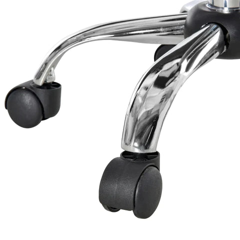 Rootz Salon Chair - Salon Chair With Wheels - Swivel Stool - Height-adjustable - Salon Stool - Velvet Touch - Grey - 35 x 35 x 49-61 cm