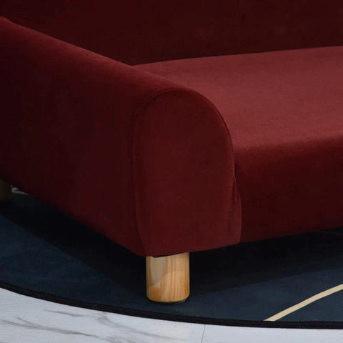Rootz Pet Sofa - Dog Sofa - Cover Pet - Wooden Legs - Dog Bed - Cat Sofa - 81 x 53 x 45.5 cm