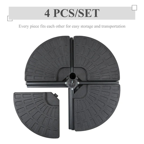 Rootz Umbrella Stand - Umbrella Base - Umbrella Weight Base - Portable Umbrella Base - 48 cm x 48 cm x 8 cm
