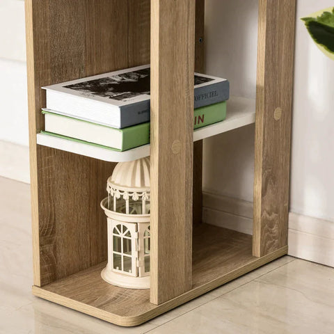 Rootz Desk - Bookshelf - Computer Desk - Office Table - Nature/White - 100 x 44 x 74 cm