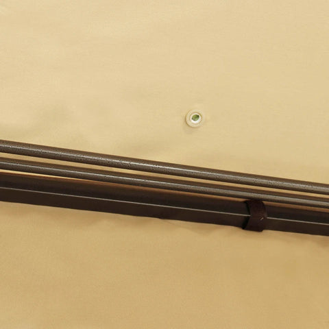 Rootz Gazebo - Gazebo With Side Walls And Mosquito Net - Metal - Polyester - Beige - 4 x 3 m