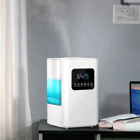 Rootz Humidifier - Air Humidifier - 3 Modes 3 Speeds - Remote Control - ABS - White - 8.5" x 8.5" x 12.75"